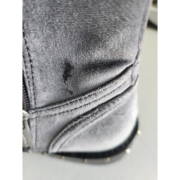 Vince Camuto Talorini Grey Studded Combat Style Boots Velvet Feel Sz 7 *see desc - Picture 9 of 10